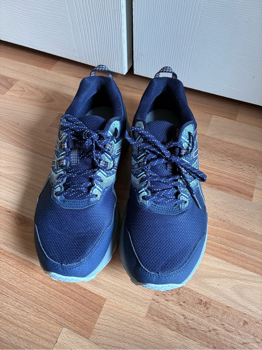 Women’s Asics Navy Blue Athletic Running Shoes